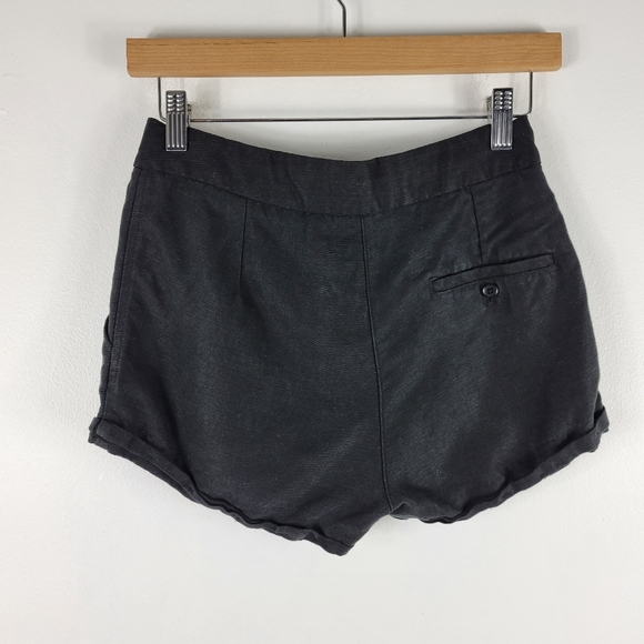 Wilfred Linen High Rise Tie Waist Rolled Hem Shorts - Picture 5 of 10